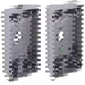 2 GANG BX W/3 1/2 HUBS